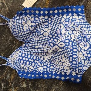 Gottex Blue and White Bathing Suit